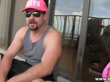 Spring Break Party - BFFs fuck a random dude