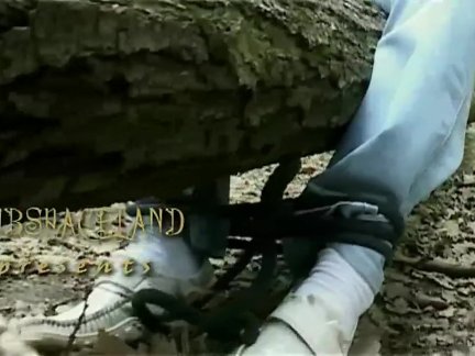 Claudie tied-up in the forest and fucked