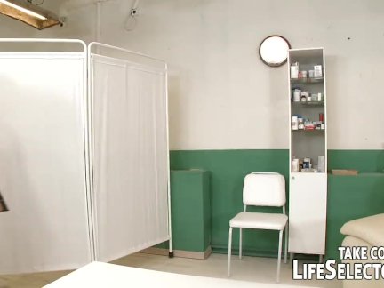 Femdom nurse plays with her patients