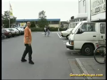 German lady is picked up at store