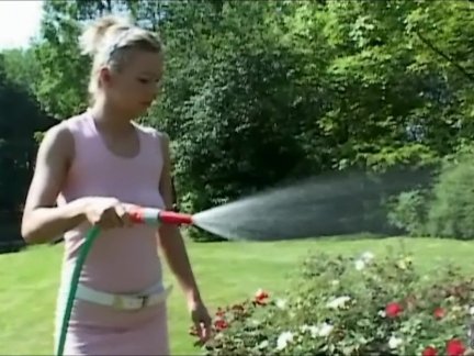 Mad cheated blonde spanks hard the slut tramp