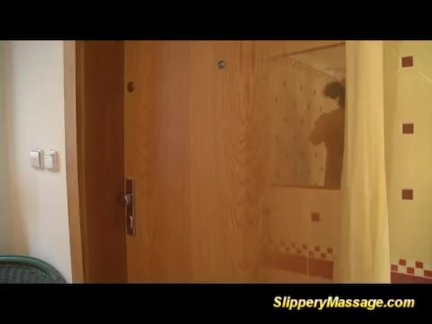 cute slippery nuru massage sex