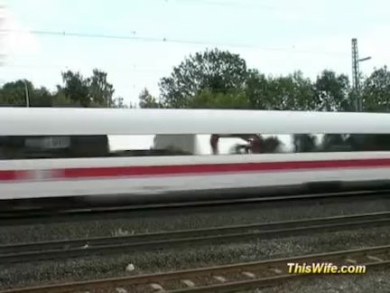 Train fucking with nasty german wife