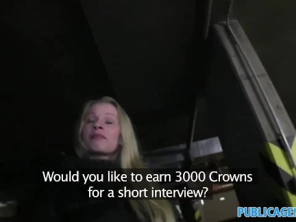 PublicAgent Hot Blonde Big tits fucks