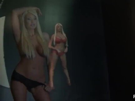 Hot blonde behind the scenes