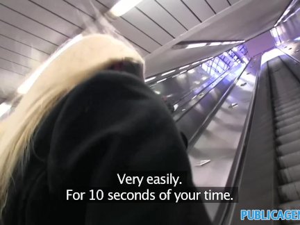 PublicAgent Sexy looking blonde takes cash
