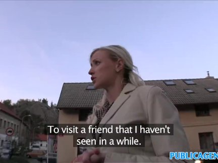 PublicAgent Big tits blonde fucked in car