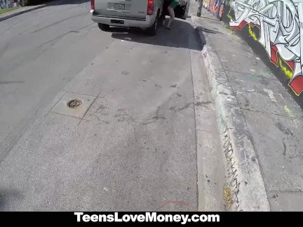 Busty Molly Jane Fucks Outside for Cash