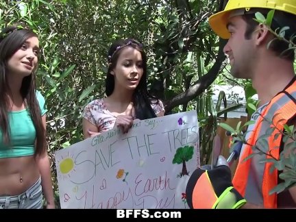 BFFS - Naked Teens Fuck Construction Worker