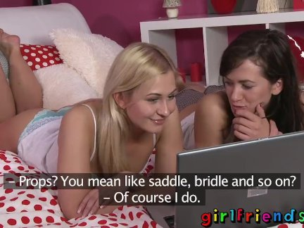 Girlfriends Horse riding hottie lesbian sex