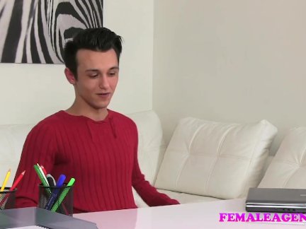 FemaleAgent Sexy agent receives huge creampie