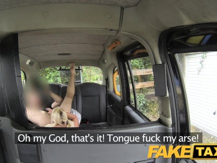 FakeTaxi Chubby blonde sucks cock for a free