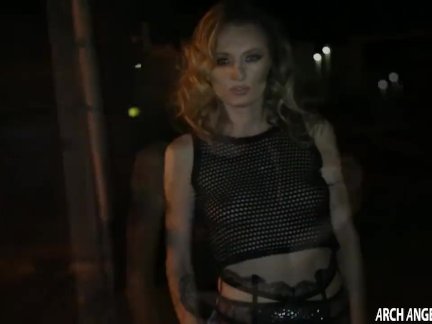 Blonde slut banged in ass by black guys