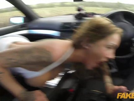 Fake Cop Anal slut gets cop cum in her butt