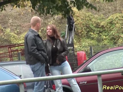 German Stepmom picked up for outdoor sex