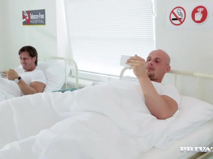 Naughty Nurse Jenny Simons Treats Two Patients