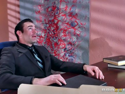 Sexy threesome in the office - Brazzers