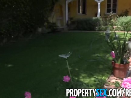 PropertySex - Shady real estate agent with irresistible pussy tricks client