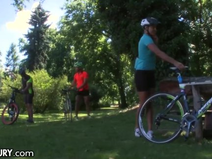 Ass Fucked by 2 Dudes on the Bike Trail