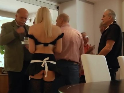 Hot young blonde gangbang fucking men facials and anal meeting