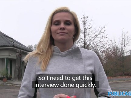 PublicAgent Desperate MILF Fucks for a Job