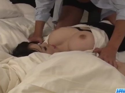 Spicy Yui Satonaka gets cock in each of her holes
