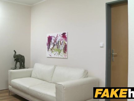 Fake Agent Italian likes to be fucked hard on the couch