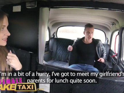 Female Fake Taxi Young stud speed fucks wet shaven czech pussy