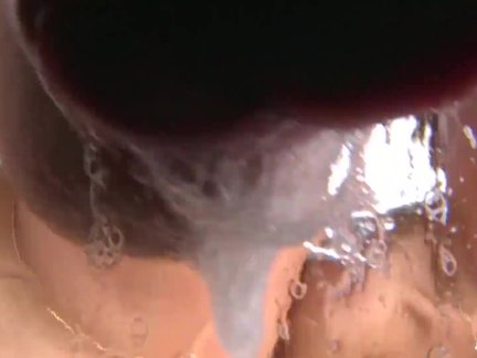 Blonde teens gagging on sloppy cock