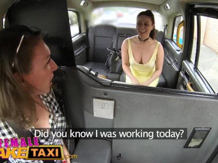 Female Fake Taxi Horny cheating bride to be wants one last lesbian fling