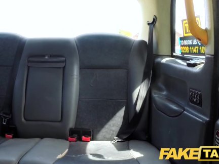 Fake Taxi Soaking wet creampie for hot brunette on first date in taxi cab