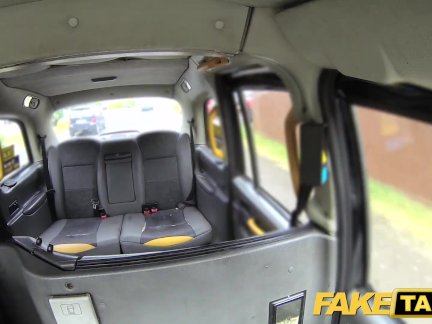 Fake Taxi Fetish Queen in black leather gets anal creampie