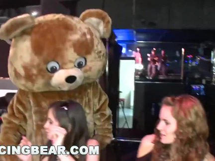DANCING BEAR - Real Women, Real Horny, Sucking Big Dicks in a CFNM Party