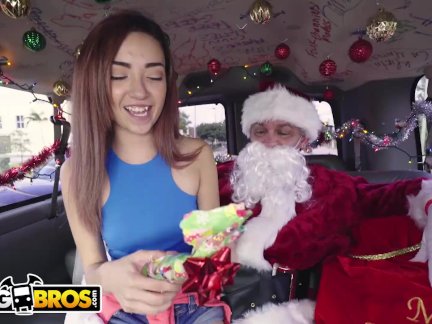 BANGBROS - Petite Teen Kiley Jay Giving Back To Santa Claus on Bang Bus