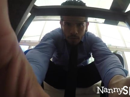 NannySpy Exhibitionist nanny Lena Paul caught and fucks to keep job