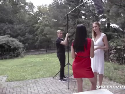 Vanessa Vaughn, debuts for Private in a trio with Belle Claire
