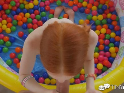 Tiny4k Small breasted ginger Dolly Little fucked after ball pit fun