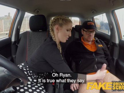 Fake Driving School Busty Blonde Georgie Lyall gets customer satisfaction