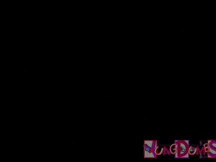 Young dumb slut gags on big cock