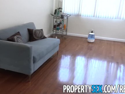 PropertySex - Female video game streamer fucks her landlord