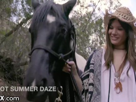 My Daddy Is Strict So Fuck My Young Cowgirl Pussy Outside Please!