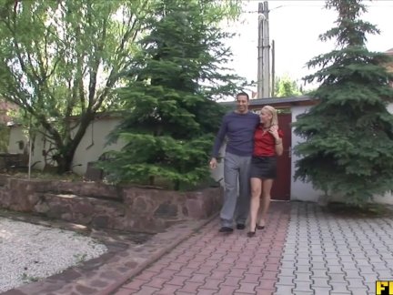 Dude fucks his wife and babysitter in the ass