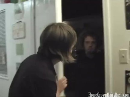 Hairy chubby hippie chick fucked