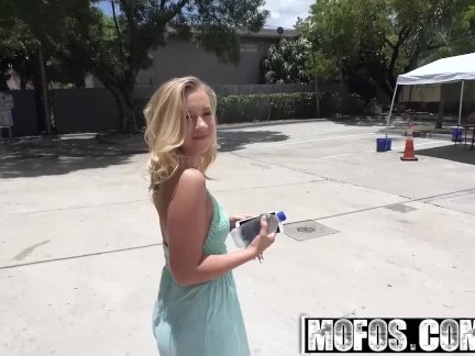 Mofos - Public Pick Ups - Cute Student Sucks Cock in Public starring Bailey