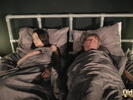 Cheating girlfriend caught in act turns in threesome with grandpa