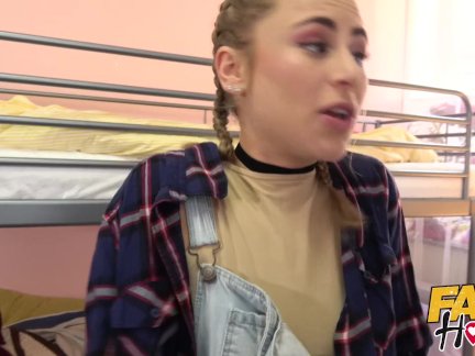 Fake Hostel Lesbian girls fight before sex crazy squirting orgasms