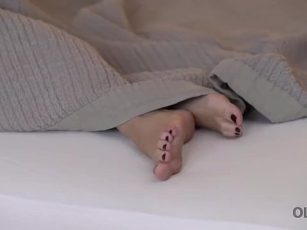 OLD4K. Old husband and his young spouse relax together in bedroom