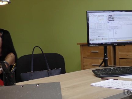 LOAN4K. Rich miss gets on her knees and blows dick of bank manager