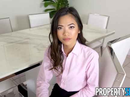 PropertySex - Tiny Asian real estate agent fucks big cock