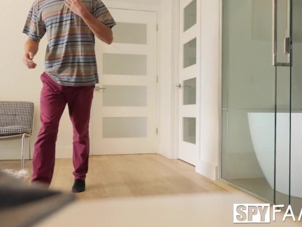 SPYFAM Step sister DEEP creampie by big dick step bro